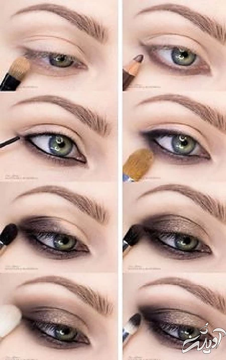 محو کردن خط چشم با براش آموزش تصویری محو کردن خط چشم, روشهای مختلف محو کردن خط چشم, آموزش ساده و و فوری خط چشم محو